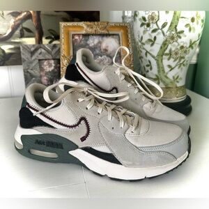 Nike Air Max Excee sneakers in a Phantom/Burgundy Crush colorway